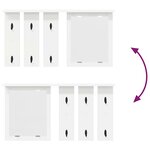 vidaXL Porte-manteau mural Blanc 85 x 10 x 45 cm Bois d'ingénierie