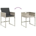 vidaXL Ensemble à manger de jardin 11Pièces avec coussins gris poly rotin