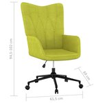 Vidaxl chaise de relaxation vert tissu