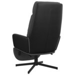 vidaXL Chaise de relaxation avec repose-pied Gris foncé Tissu