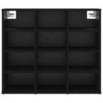 vidaXL Meuble à chaussures avec étagère Chêne noir 77.5 x 30 x 67 cm
