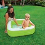 INTEX Piscine gonflable enfant / bébé pataugeoire Carree 85 x 85 x 23 cm (couleur aléatoire)