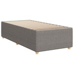 vidaXL Sommier à lattes de lit avec matelas Taupe 90x200 cm Tissu