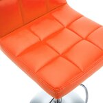 vidaXL Tabourets de bar lot de 2 orange similicuir