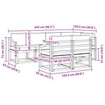 vidaXL Ensemble de canapés d'extérieur 7 pc Blanc et anthracite