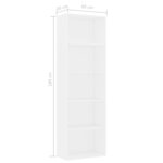 vidaXL Bibliothèque à 5 niveaux Blanc 60x30x189 cm Bois d'ingénierie