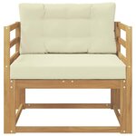 vidaXL Sofa de milieu extérieur Polyester Blanc
