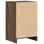 vidaXL Armoire de chevet et lumières LED chêne marron bois ingénierie