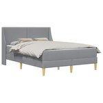vidaXL Cadre de lit avec matelas avec tête de lit Polyester