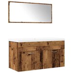 vidaXL Ensemble de meubles salle de bain 3 Pièces bois d'ingénierie