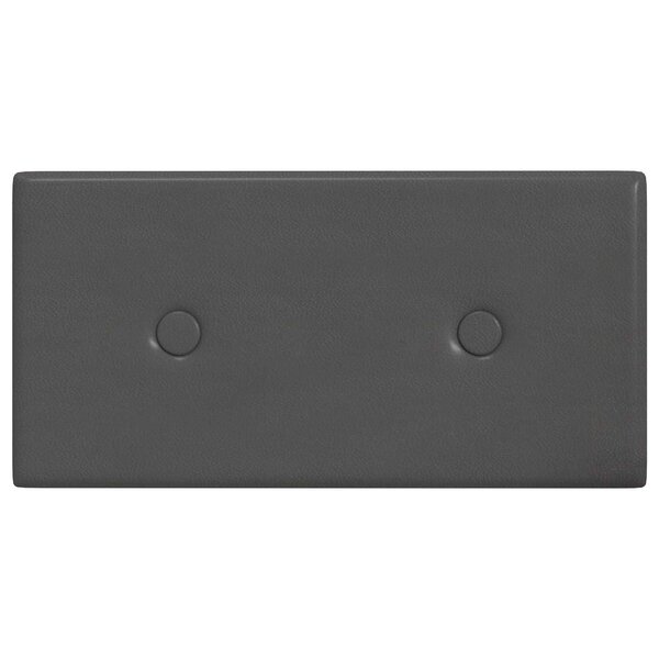 vidaXL Tête de lit murale 12 Pièces Gris 30 x 15 cm Simili cuir