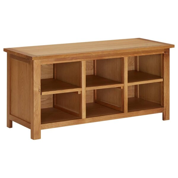 vidaXL Étagère à chaussures 90x37x45 cm Bois de chêne solide