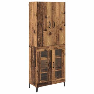 vidaXL Haut Armoire Bois Ancien 69 5 x 34 x 180 cm Bois d'ingénierie