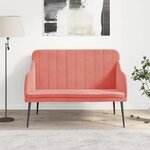 vidaXL Banc Rose 110x76x80 cm Velours
