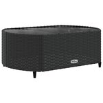 vidaXL Salon de jardin 5 Pièces avec coussins noir résine tressée