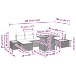 vidaXL Ensemble de salle à manger pour jardin 8 Pièces Noir et Marron