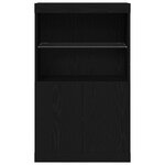 vidaXL Buffet Noir 60 x 37 x 100 cm Bois d'ingénierie