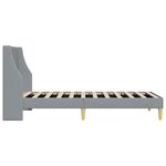 vidaXL Cadre de lit avec tête de lit Gris clair 100 x 200 cm tissu