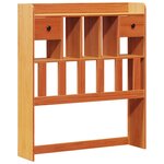 vidaXL Lit bibliothèque sans matelas cire marron 90x190 cm pin massif