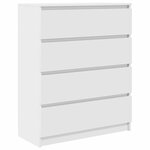vidaXL Buffet blanc 80x35x99 cm bois d’ingénierie