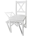 vidaXL Chaises à manger lot de 2 blanc bois de pin