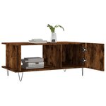 vidaXL Table basse chêne fumé 90x50x40 cm bois d'ingénierie