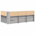 vidaXL Lit Bibliothèque Sonoma gris 75 x 190 cm Bois d'ingénierie