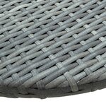 vidaXL Table de balcon Gris 60x60x40 cm Résine tressée