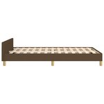 vidaXL Cadre de lit sans matelas marron foncé 120x190 cm tissu