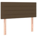vidaXL Sommier à lattes de lit et matelas marron foncé 120x190cm tissu