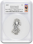 Monnaie KEN GRIFFEY JR Autographed Blind Box 1 Oz Argent 2$ Solomon Islands 2025 (PRÉCOMMANDE)