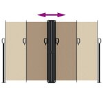 vidaXL Auvent latéral rétractable taupe 160x600 cm