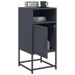 vidaXL Table de chevet anthracite 36x39x78 cm acier