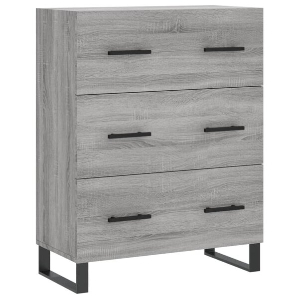 vidaXL Buffet sonoma gris 69 5x34x90 cm bois d'ingénierie