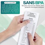 ACROPAQ 50 Rouleaux de Caisse 57x30x8mm- Thermique 11 4 m-Terminaux de paiement- 50 Bobines TPE- Sans BPA- Dimensions Universelles