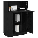 vidaXL Bureau Chêne noir 71.5 x 31.5 x 106.5 cm Bois d'ingénierie