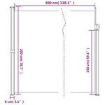 vidaXL Auvent latéral rétractable marron 200x300 cm