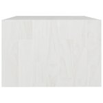 vidaXL Table basse blanc 75x50x33 5 cm bois de pin massif