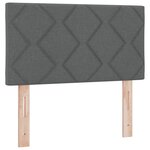 vidaXL Lit à ressort avec matelas gris foncé 120x190 cm tissu