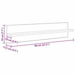 vidaXL Étagères Murales 4 Pièces Bois Ancien 80 x 11 5 x 18 cm