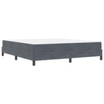 vidaXL Lit à ressorts avec matelas Gris foncé 180 x 220 cm tissu