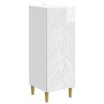 vidaXL Buffet Blanc brillant 33 x 34 5 x 90 cm Bois d'ingénierie