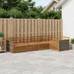 vidaXL Ensemble de canapés d'extérieur 5 Pièces Naturel