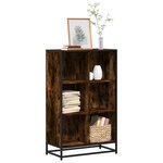 vidaXL Bibliothèque chêne fumé 65 5x33x107 5 cm bois d'ingénierie