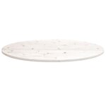 vidaXL Dessus de table blanc 100x50x2 5 cm bois de pin massif ovale