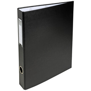 Classeur rembordé polypropylène 4 anneaux D 30mm en 3ème de couverture Noir EXACOMPTA