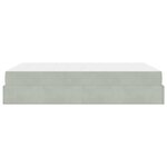 vidaXL Cadre de lit avec matelas Gris clair 140 x 200 cm Velours