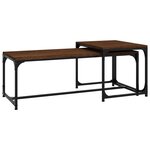 vidaXL Tables basses 2 Pièces Chêne marron Bois d'ingénierie
