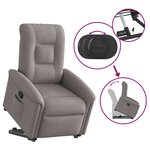 vidaXL Fauteuil inclinable taupe tissu