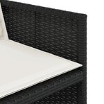 vidaXL Ensemble à manger de jardin 17 Pièces coussins noir résine tressée
